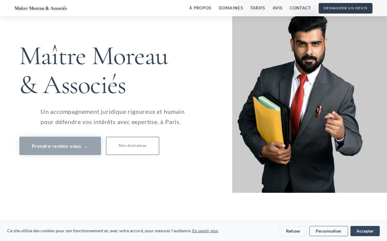 Exemple de site Avocat — Maître Moreau & Associés