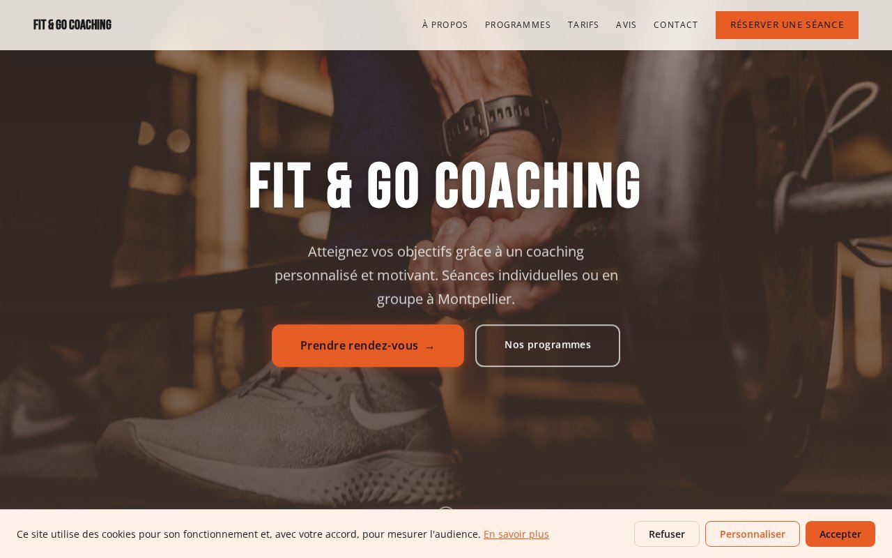 Exemple de site Coach sportif — Fit & Go Coaching